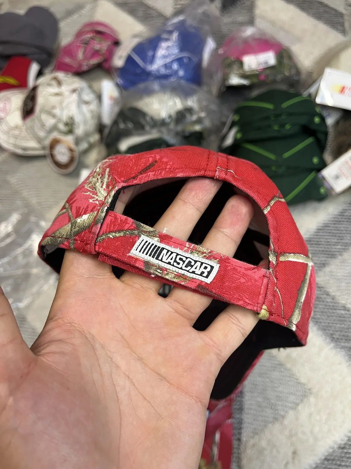 NASCAR Vintage NASCAR Red Camo Racing Hat Realtree Cap Size ONE SIZE - 2 Thumbnail