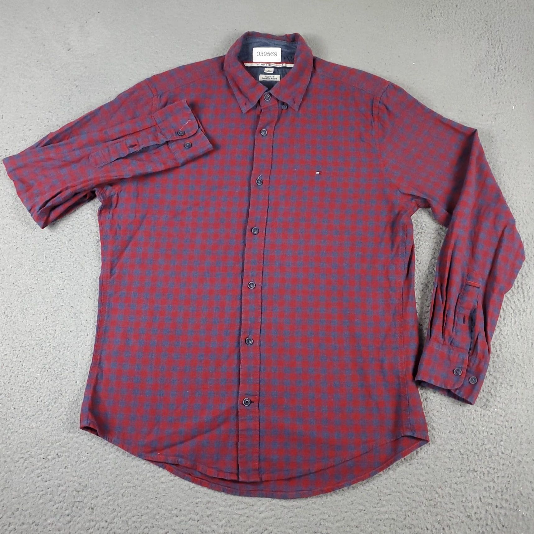 Tommy Hilfiger Tommy Hilfiger Check Shirt Mens Medium Red Casual Button-Up Long Sleeve Size US M / EU 48-50 / 2 - 3 Thumbnail
