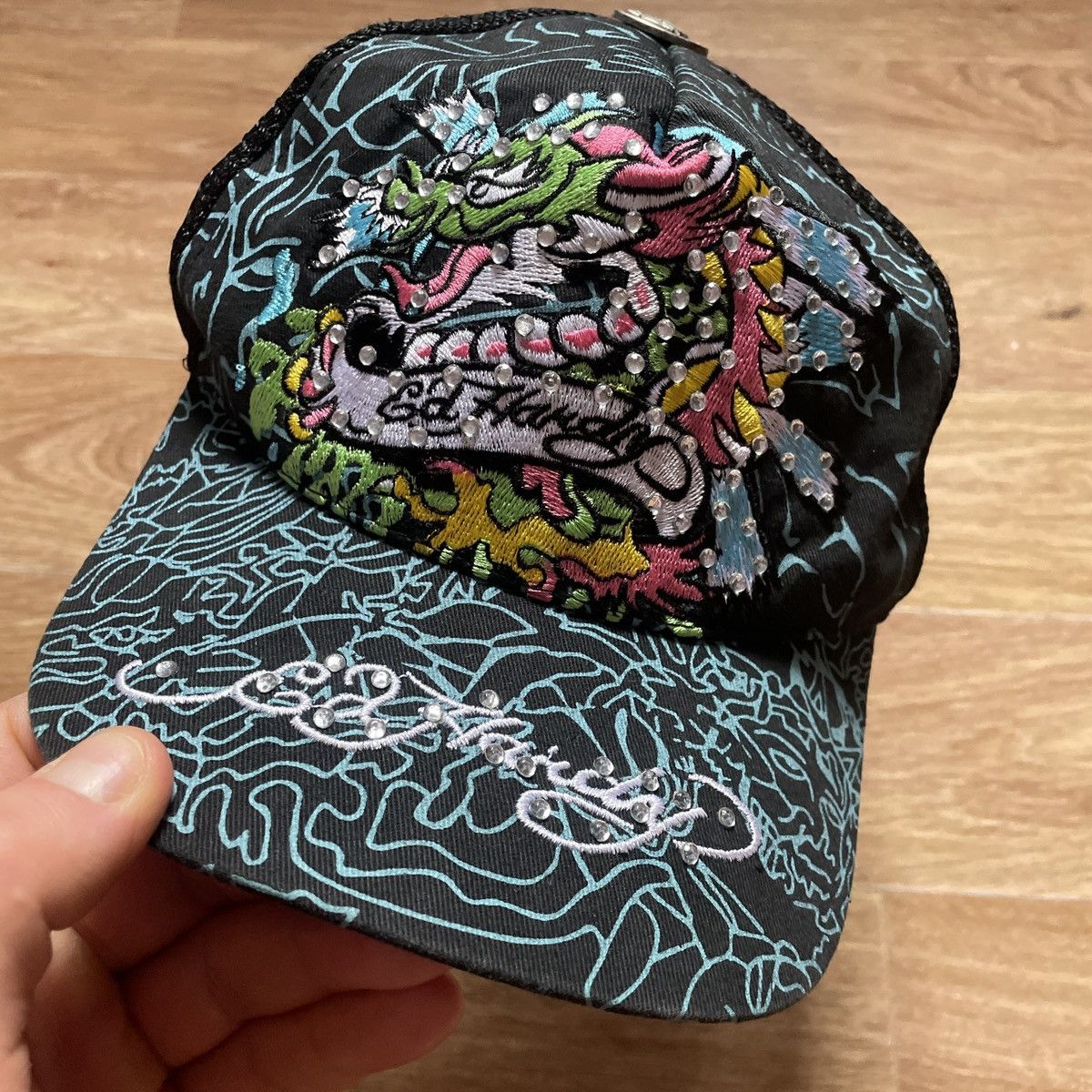 Ed Hardy Ed Hardy By Christian Audigier Dragon Snapback Cap Tattoo Size ONE SIZE - 3 Thumbnail