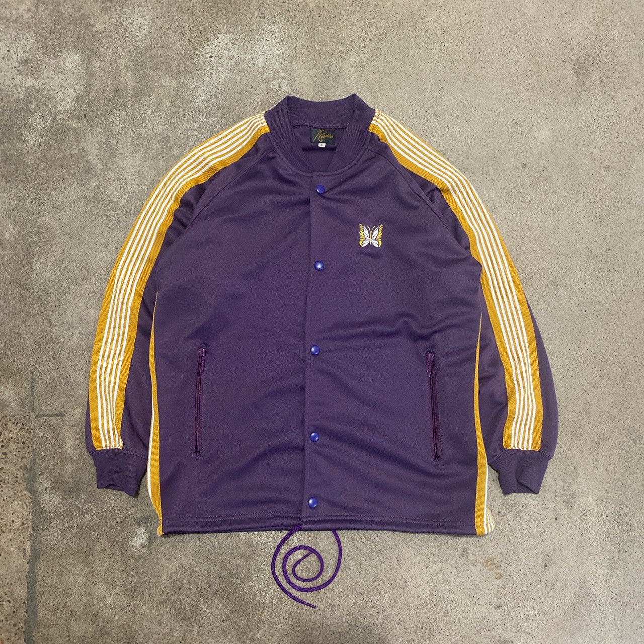 Japanese Brand × Needles × Streetwear Needles Track Jacket Purple 