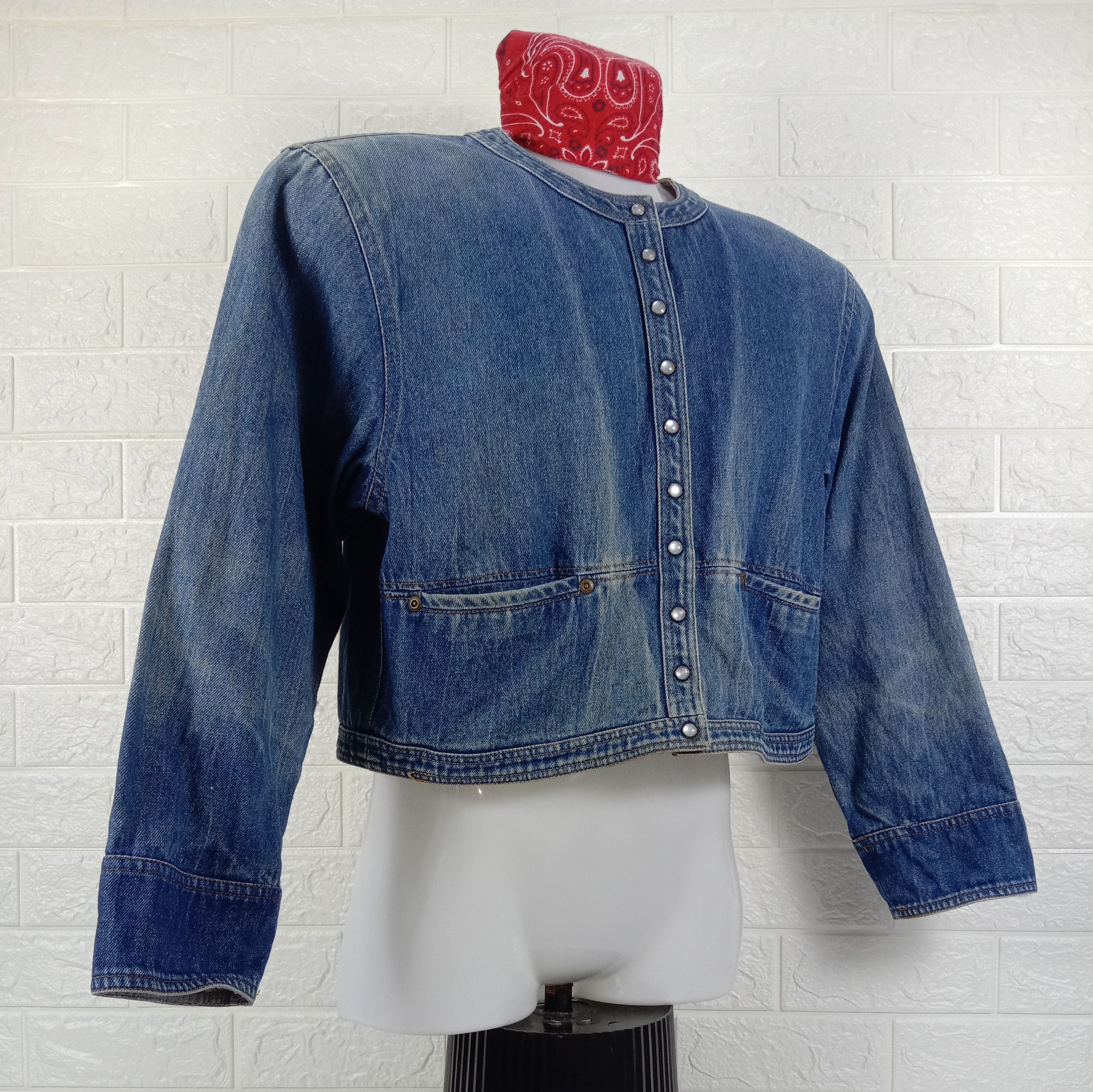 Japanese Brand Vintage Tour De Ville Pearl Snap Button Denim Jacket Size M / US 6-8 / IT 42-44 - 2 Thumbnail
