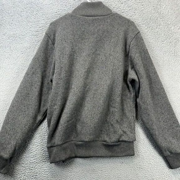 The North Face The North Face Pullover Sweatshirt Mens Large Fleece Lined Quarter Zip Gray Solid Zipper Breathing Polyester Walking Size US L / EU 52-54 / 3 - 2 Thumbnail