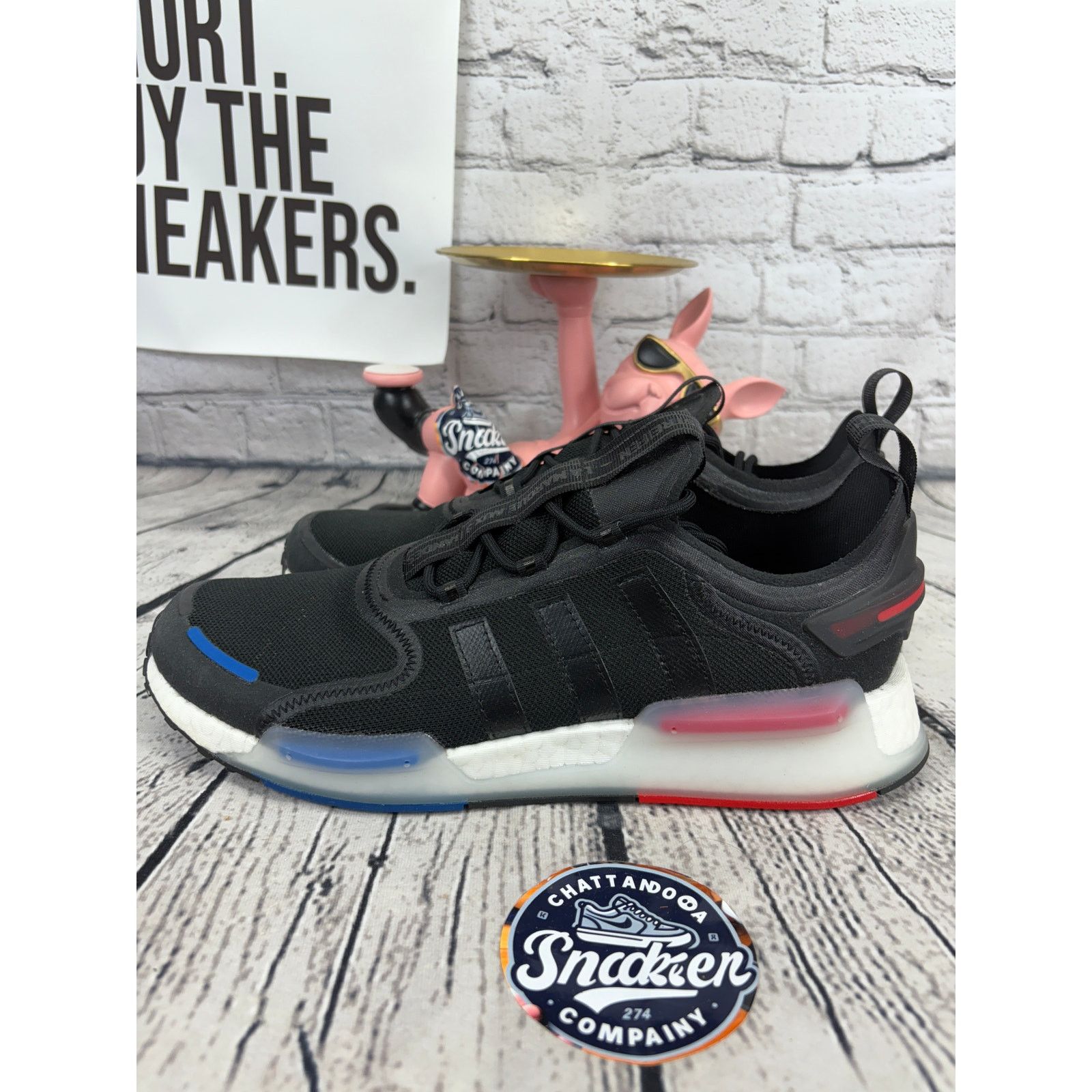 Adidas Adidas NMD R1 V3 Boost Sneaker Mens 12 Black Shoe WORN 1X Size US 12 / EU 45 - 3 Thumbnail