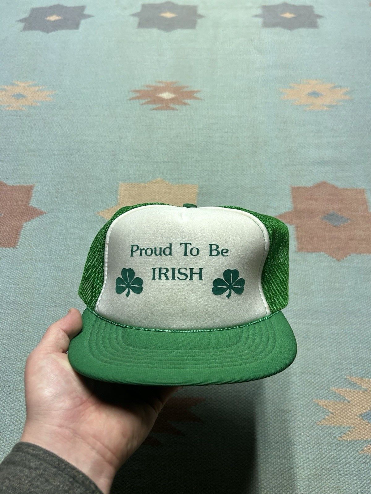 Vintage Vintage trucker hat proud to be Irish clover green white Size ONE SIZE - 2 Thumbnail
