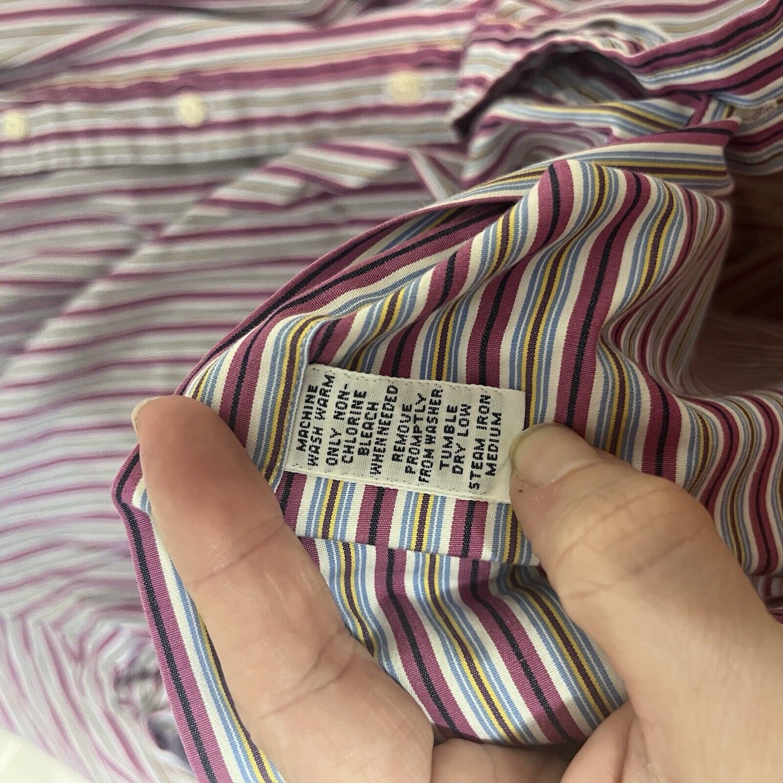Ralph Lauren Classic Fit 100% Cotton Oxford Purple Striped Preppy Size US XXL / EU 58 / 5 - 9 Thumbnail