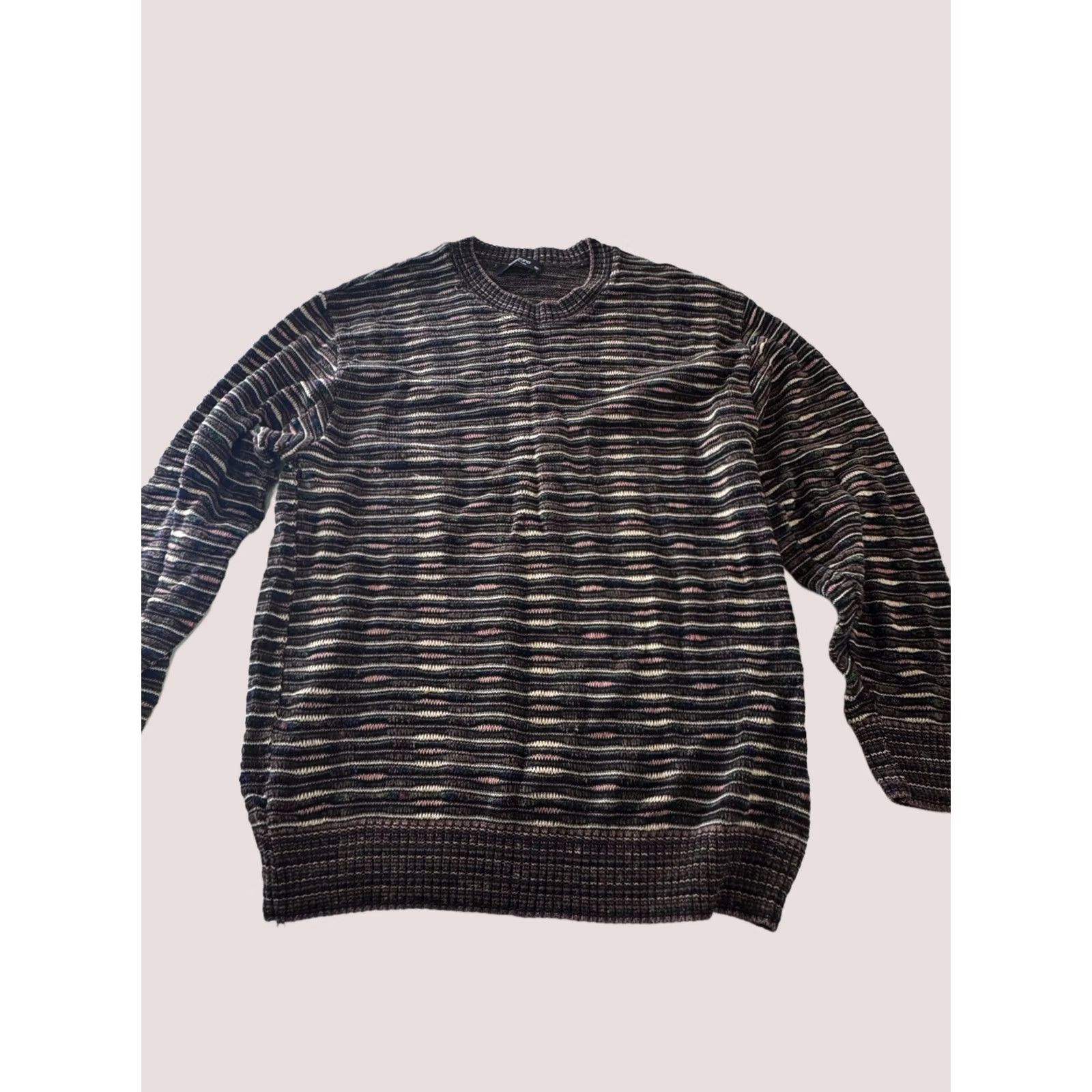 Vintage Toscano Stripe Knit SWEATER Medium Size US M / EU 48-50 / 2 - 1 Thumbnail