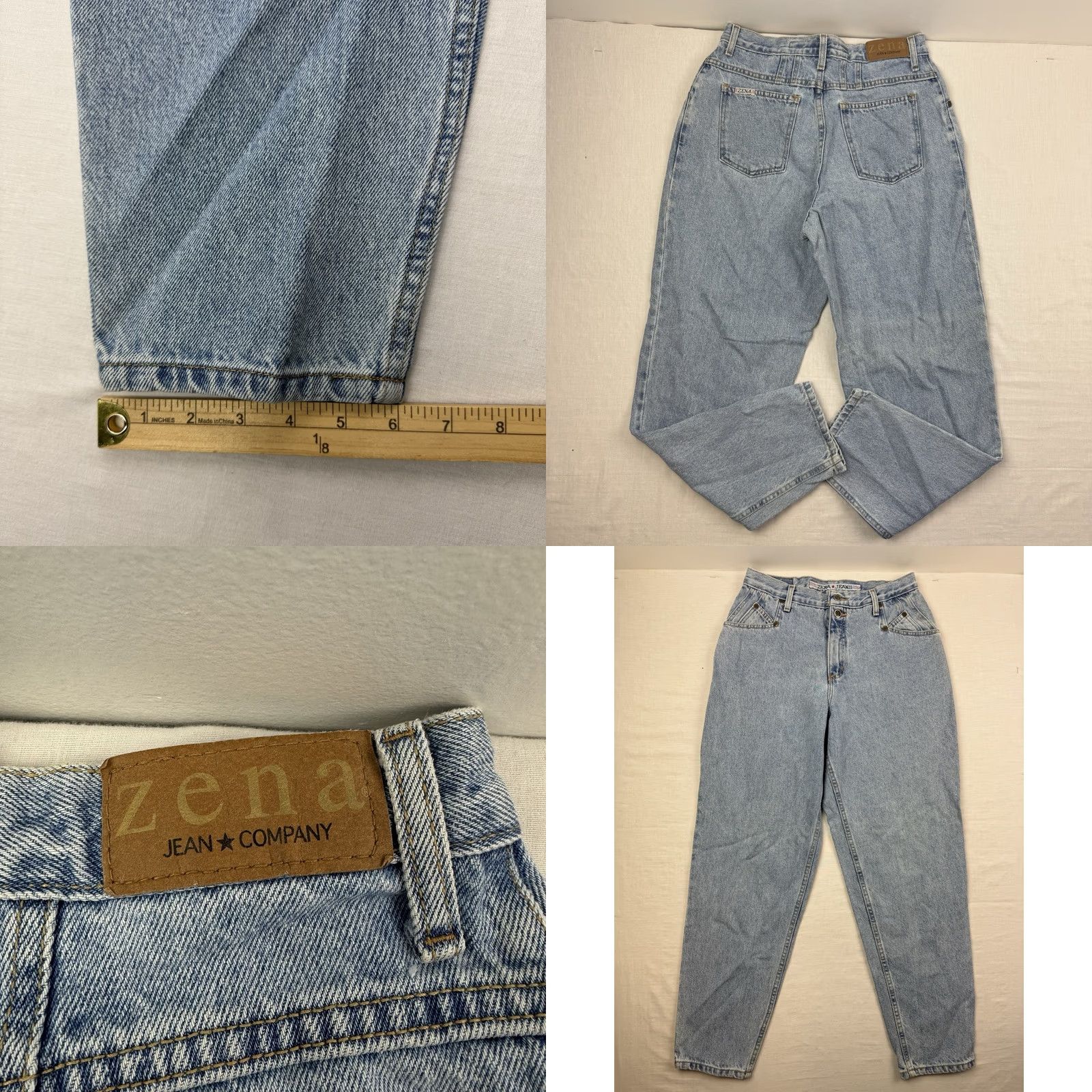 Vintage VINTAGE Zena Jeans Womens 12 Average High Waist Mom Jeans 1980s Pants High Rise Blue 90s 80s Womens Jeans Size 34" / US 12 / IT 48 - 9 Thumbnail