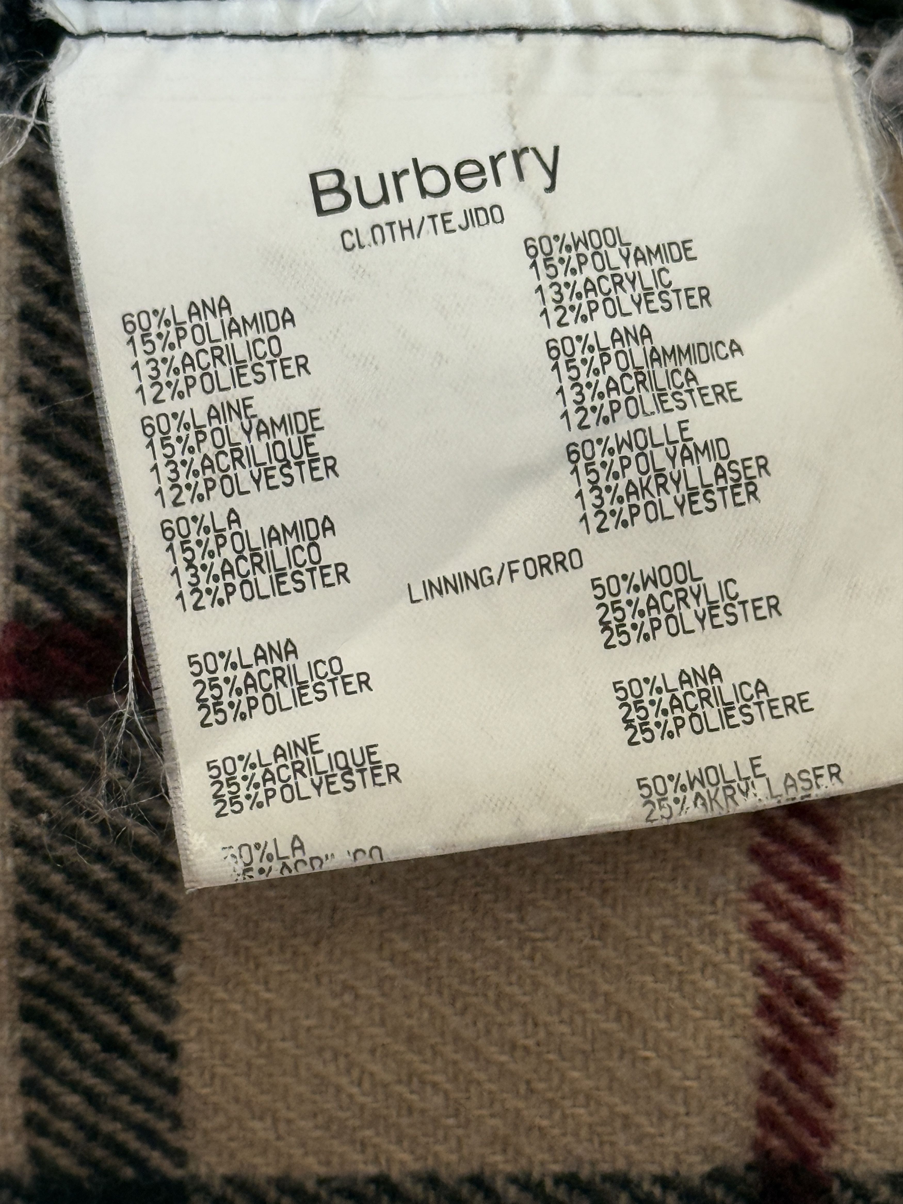 Burberry Burberry burgundy nova check wool down jacket zip up Size L / US 10 / IT 46 - 14 Thumbnail