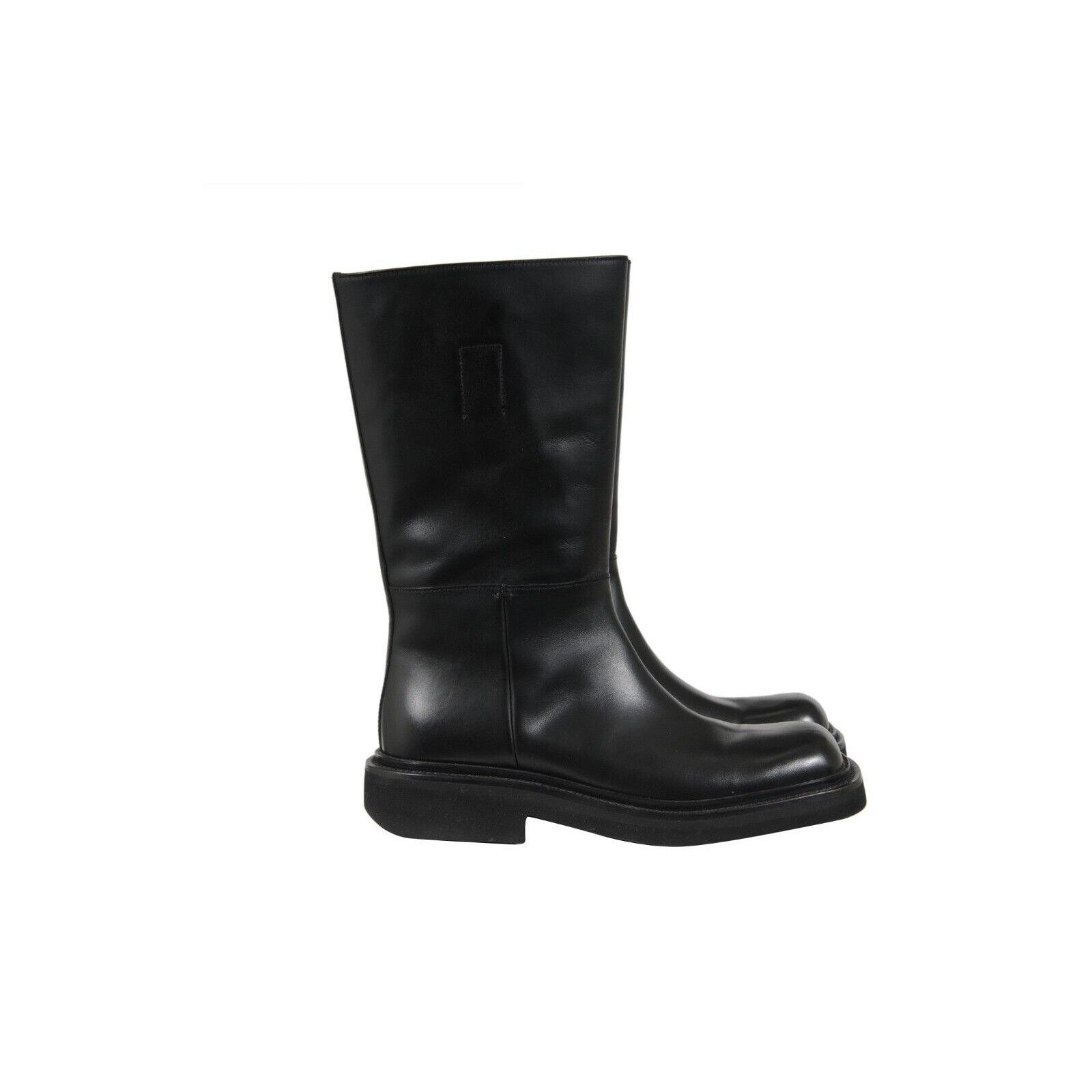 Prada Chunky Square Toe Boots Black Leather - 02104 Size US 7.5 / EU 40-41 - 9 Thumbnail