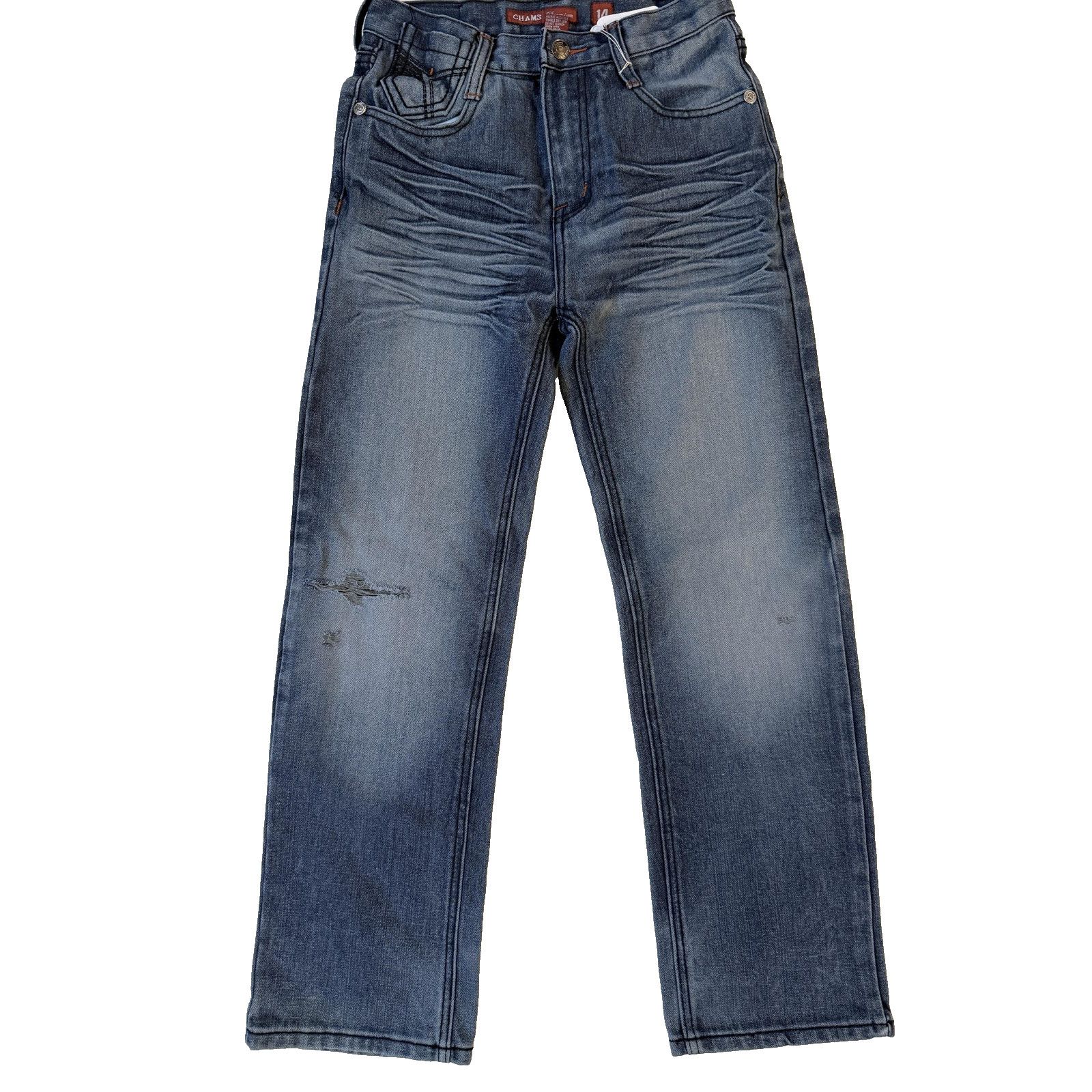& Other Stories Chams Jeans Girls Size 14 Skinny Slim 506 Distressed Y2K Size 36" / US 14 / IT 50 - 1 Thumbnail