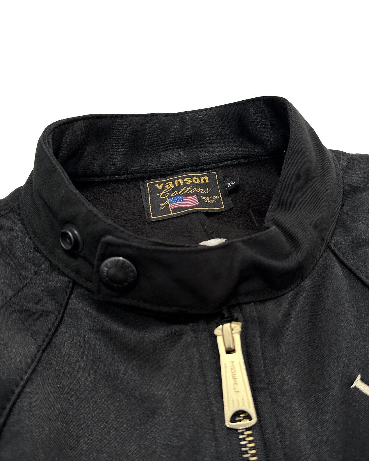 Vanson Leathers Vanson Cotton Skull Cross Biker Cafe Racer Jacket Size US XL / EU 56 / 4 - 7 Thumbnail