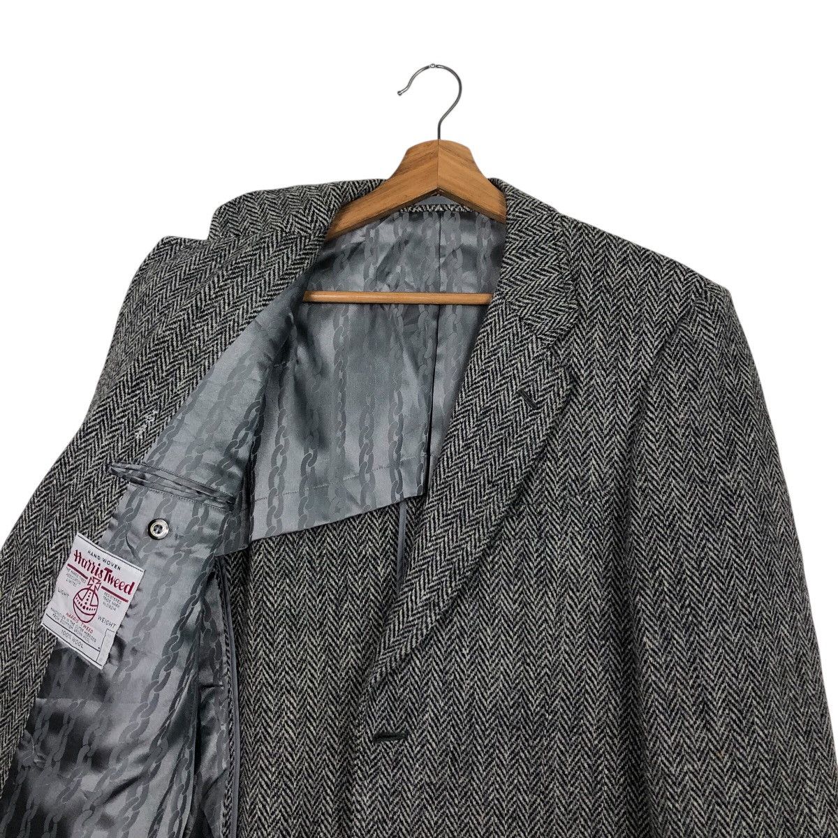 Harris Tweed 📌Vintage Wool Herringbone Jacket Harris Tweed Double Breast Size US M / EU 48-50 / 2 - 13 Thumbnail