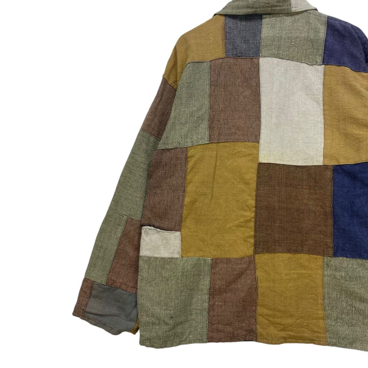 Vintage 💥Japanese Brand Pachtwork Toggle Button Long Coat Size US M / EU 48-50 / 2 - 7 Thumbnail