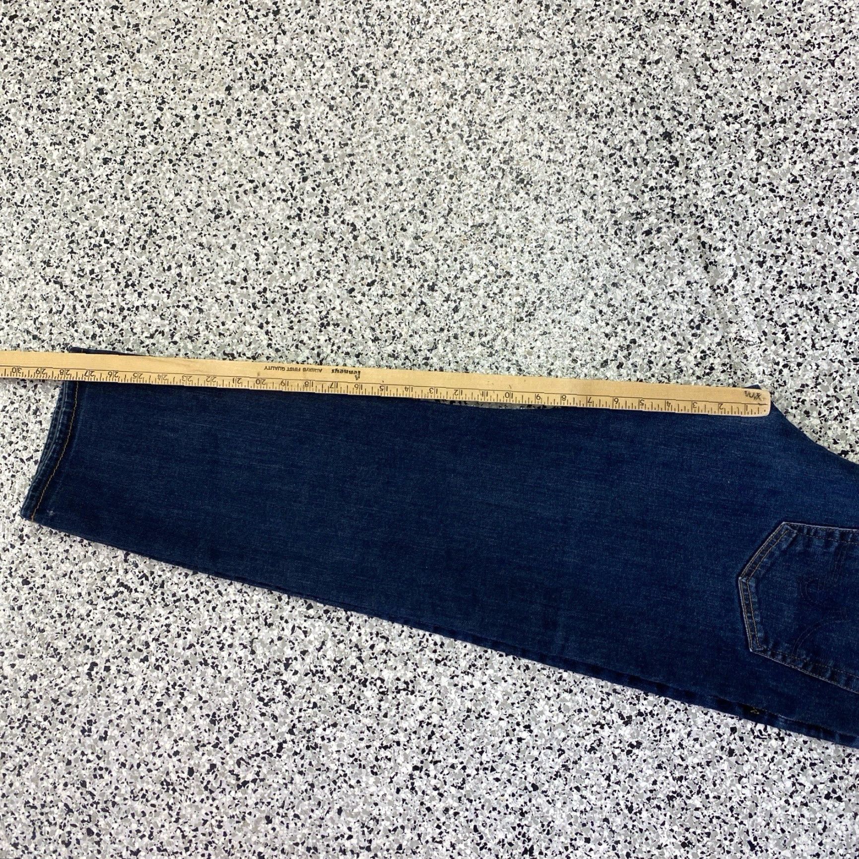 Vintage AG Adriano Goldschmied The Graduate Tailored Leg Jeans Mens 33 28 Blue Denim Regular Straight 5-Pocket Size US 33 - 6 Thumbnail
