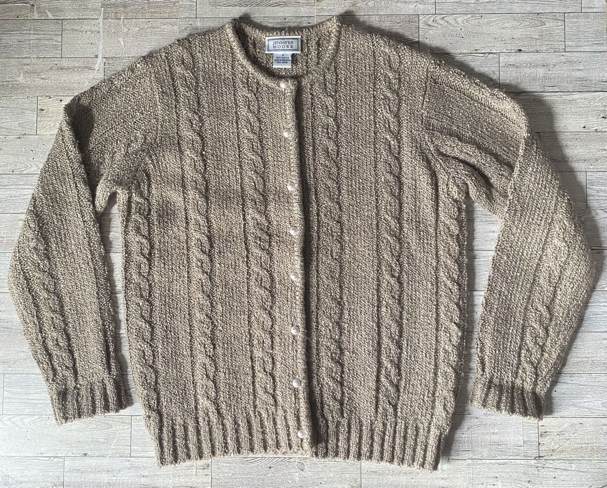 Vintage Jennifer Moore, Vintage, Champagne, Cable Knit Sweater Size S / US 4 / IT 40 - 3 Thumbnail