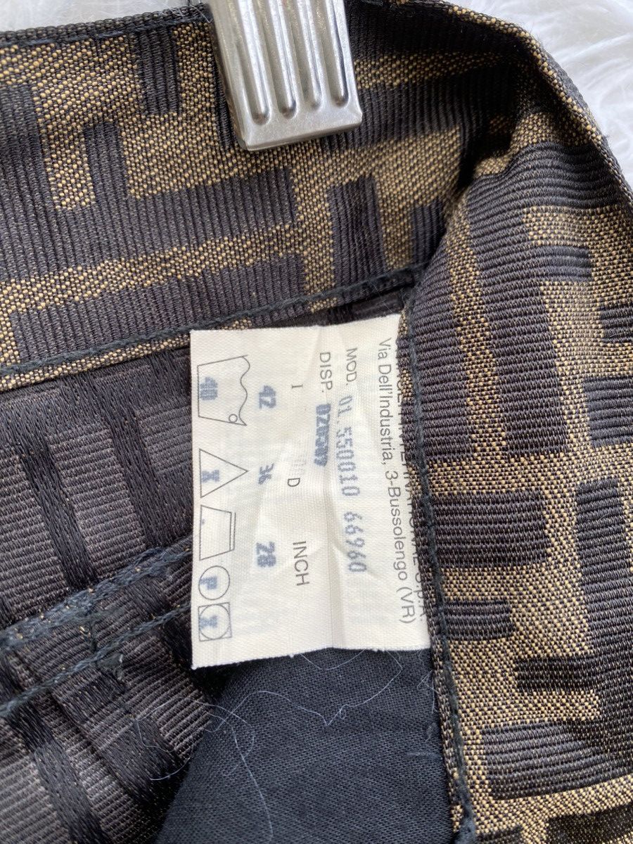 Fendi Vintage Fendi Zucca Monogram Pants FF Logo Size US 26 / EU 42 - 13 Thumbnail