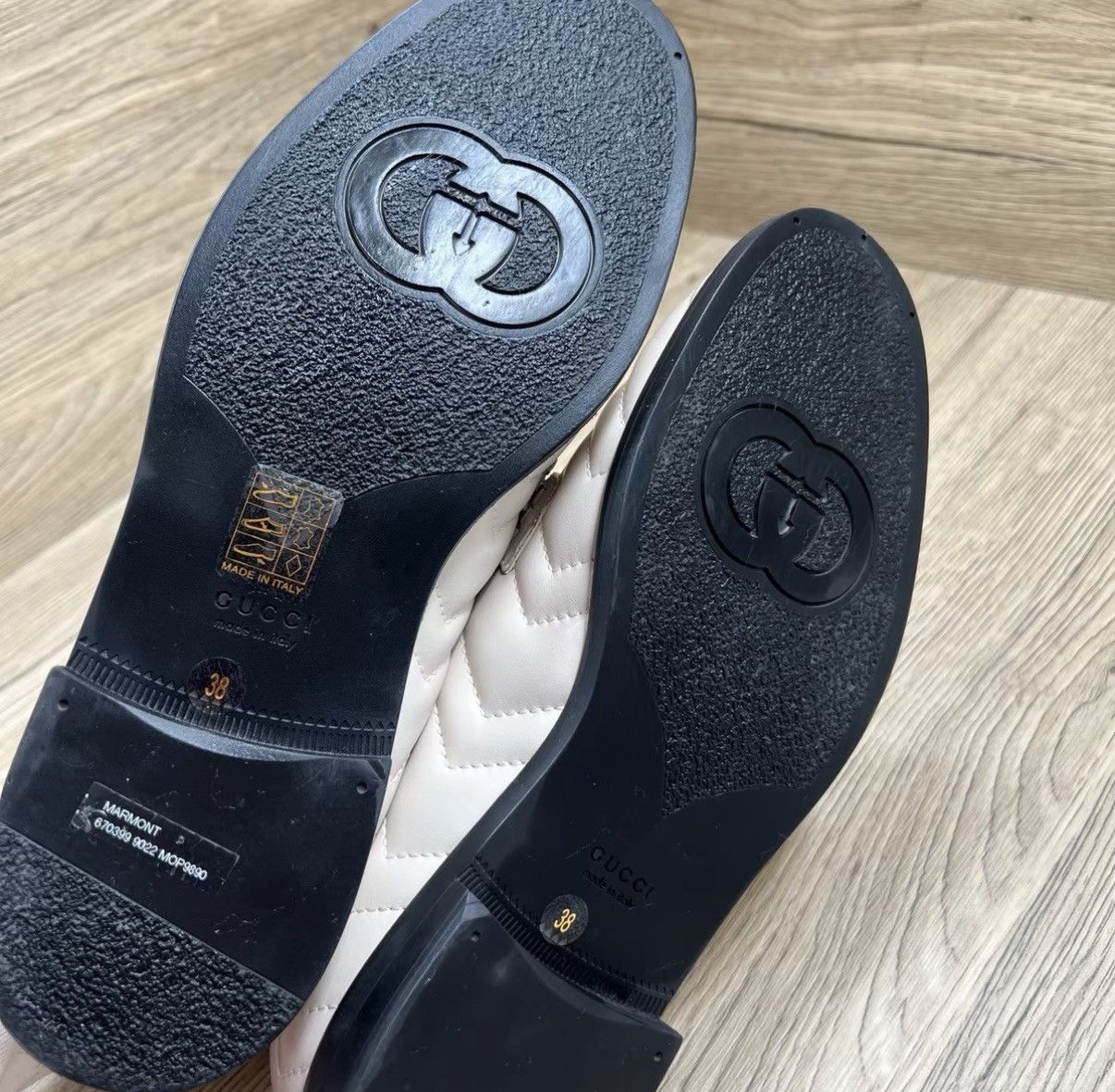 Gucci Gucci Double G Series Off-White Embossed Loafers J41 Size US 8 / IT 38 - 5 Thumbnail