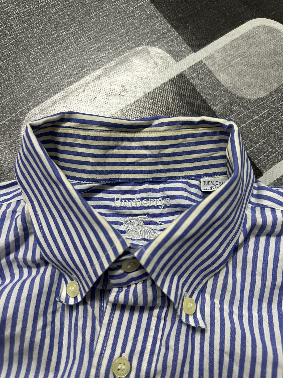 Burberry 1990-Burberry 38-15 Made in France Button-Up Size US M / EU 48-50 / 2 - 6 Thumbnail