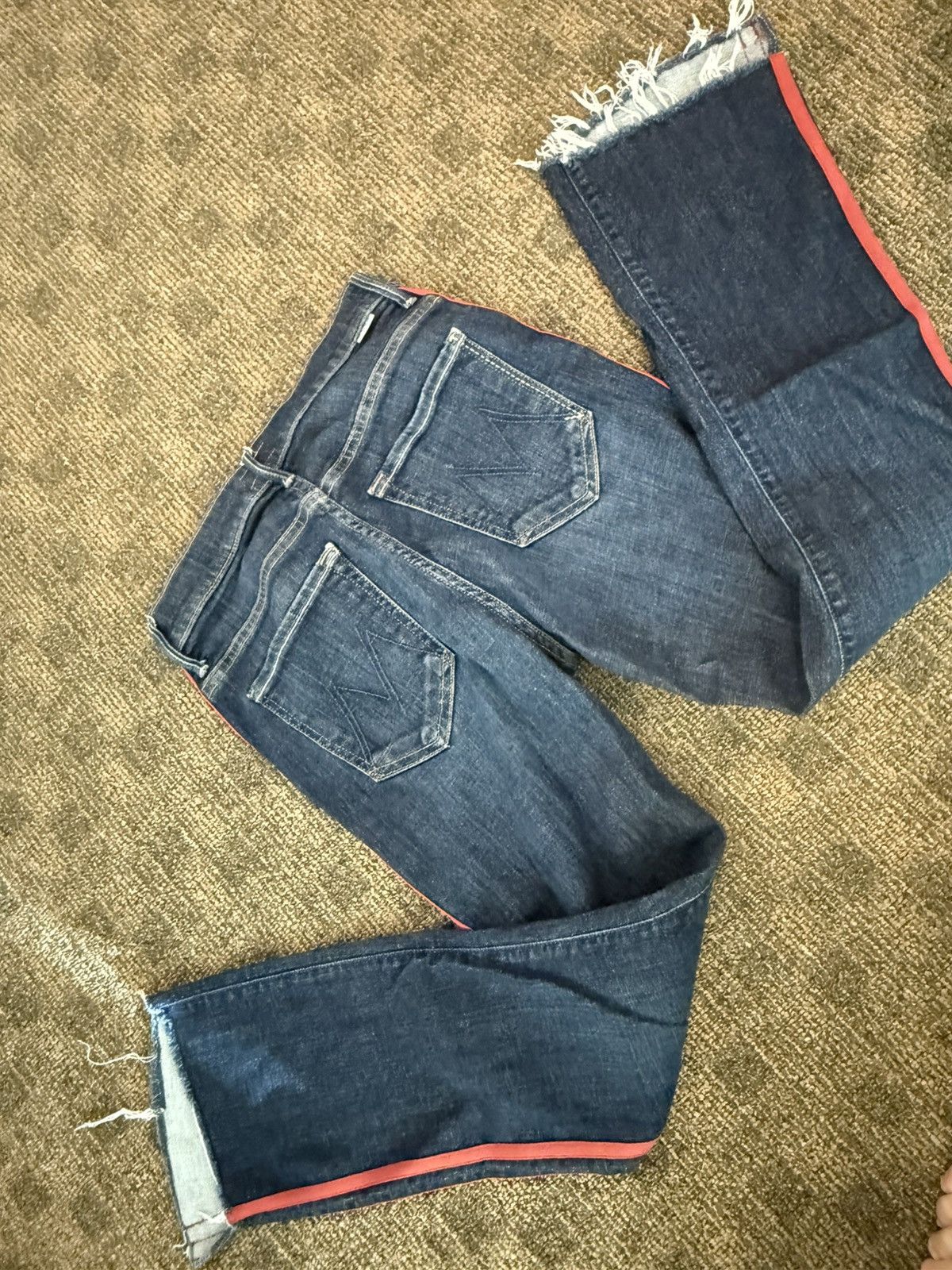 MOTHER Mother Jeans 26 Insider Crop Step Fray Speed Racer denim Size 26" / US 2 / IT 38 - 6 Thumbnail