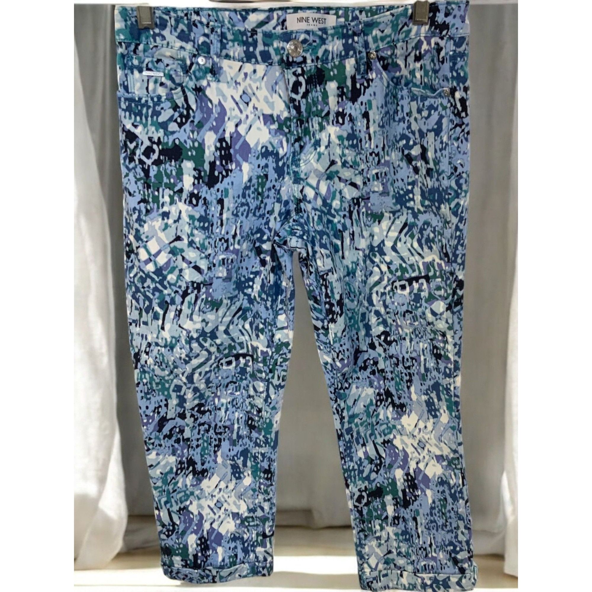Nine West Nine West Multicolor Stretch Chrystie Straight Leg Capris 4 Size 27" / US 4 / IT 40 - 4 Thumbnail