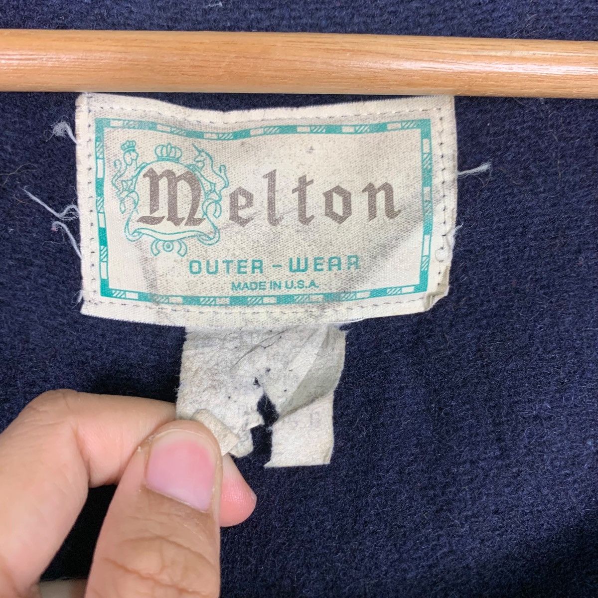 Vintage MELTON Outer Wear Four Pocket Wool Jacket #0256-C12 Size US XL / EU 56 / 4 - 17 Thumbnail