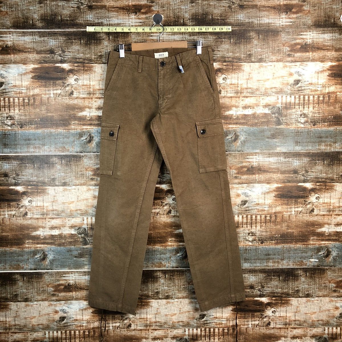 Japanese Brand Domingo Co Brown Cargo Multipocket Pants #A2437 Size US 27 - 1 Thumbnail