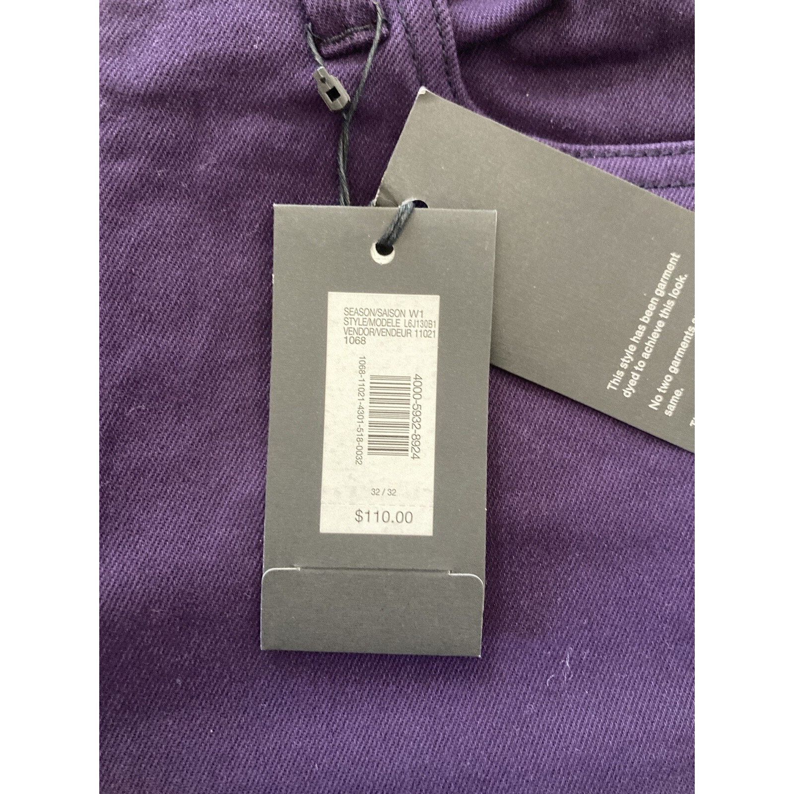 Armani Exchange A/X Armani Exchange Jeans Men 32x32 Skinny Purple NWT Size US 32 / EU 48 - 3 Thumbnail