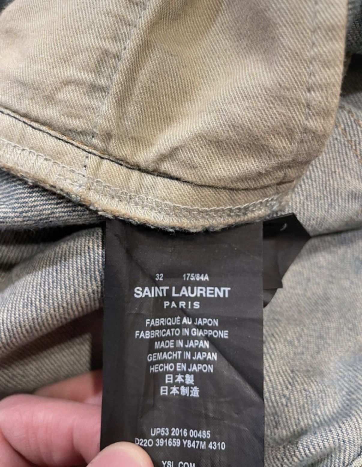 Saint Laurent Paris D02 Bright Wash Ripped Denim Size US 32 / EU 48 - 2 Thumbnail