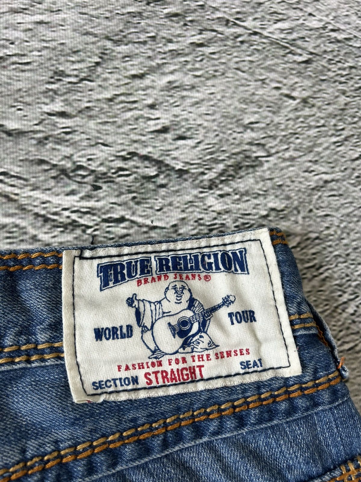 True Religion True Religion blue jeans thick stitching straight Y2K Size US 33 - 3 Thumbnail