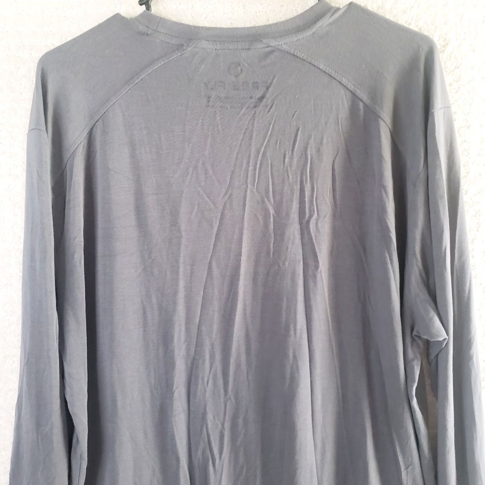 Vintage Free Fly T-Shirt Long Sleeve Mens L Gray Solid Bamboo Polyester Blend Performance Casual Shirt Size US L / EU 52-54 / 3 - 6 Thumbnail