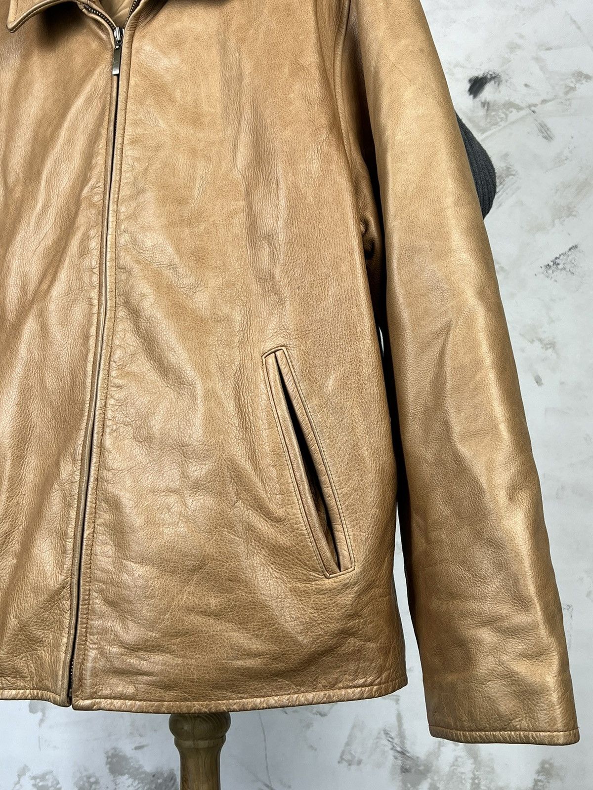 Vintage Vintage Leather Zip Jacket Size 50 M - L Size US L / EU 52-54 / 3 - 4 Thumbnail