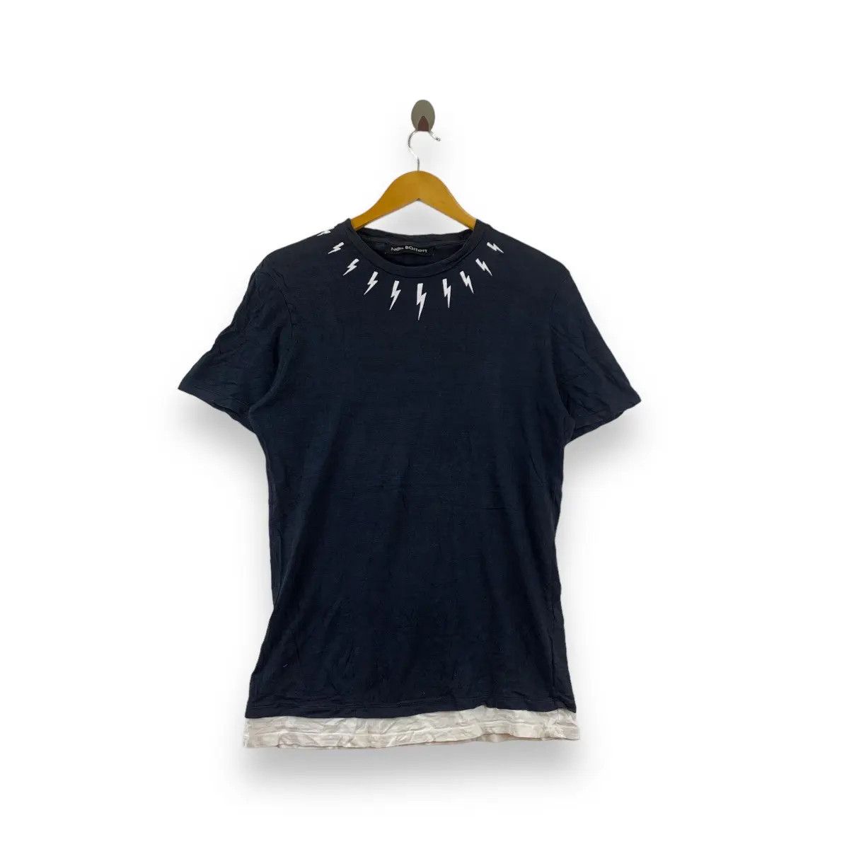 Neil Barrett NEIL BARRETT Thunderbolt Fragment Design Thunder Tee Shirt Size US S / EU 44-46 / 1 - 1 Thumbnail