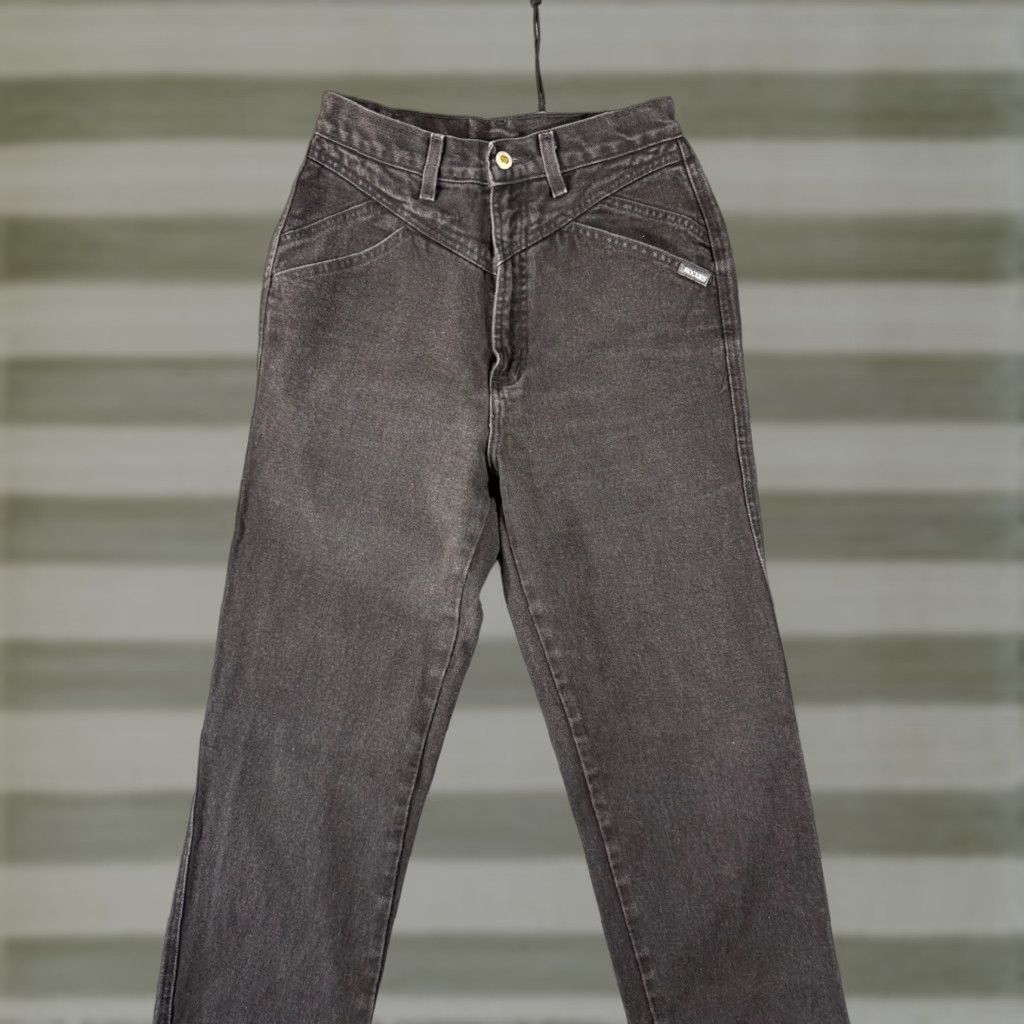 Vintage VINTAGE Rockies Rocky Mountain Jeans Womens 10 Black Denim 90s Western Bareback Zip Button Pockets Jeans Mens? Womens Size 27" / US 4 / IT 40 - 1 Thumbnail