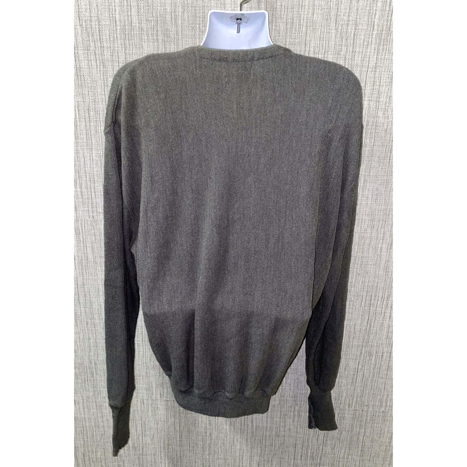Vintage College Point Men's Gray Acrylic Cardigan Sweater Size Large Men Size US L / EU 52-54 / 3 - 4 Thumbnail