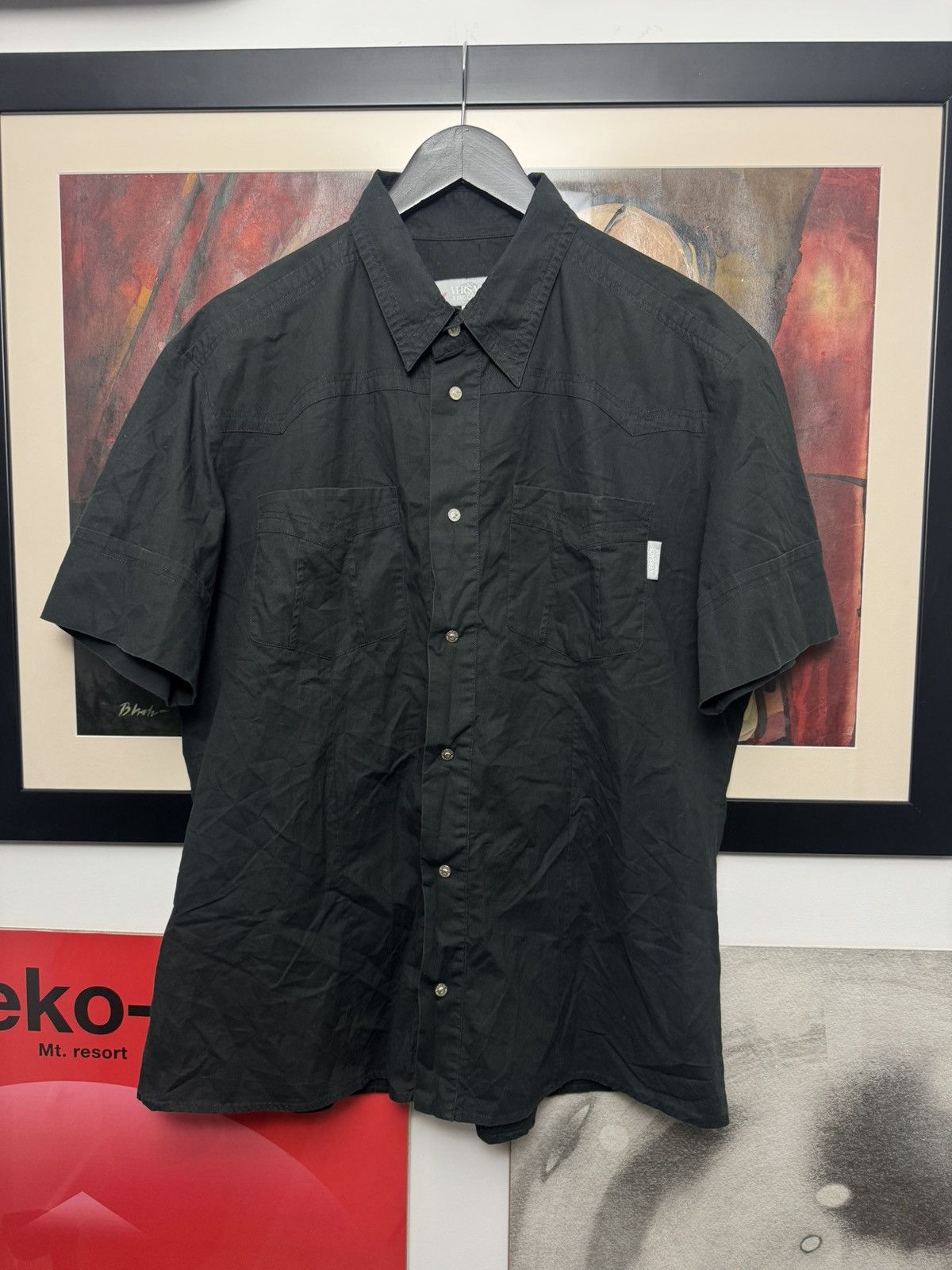 Versace Jeans Couture Versace Jeans Couture Button Up Shirt Vintage designer black Size US L / EU 52-54 / 3 - 1 Thumbnail