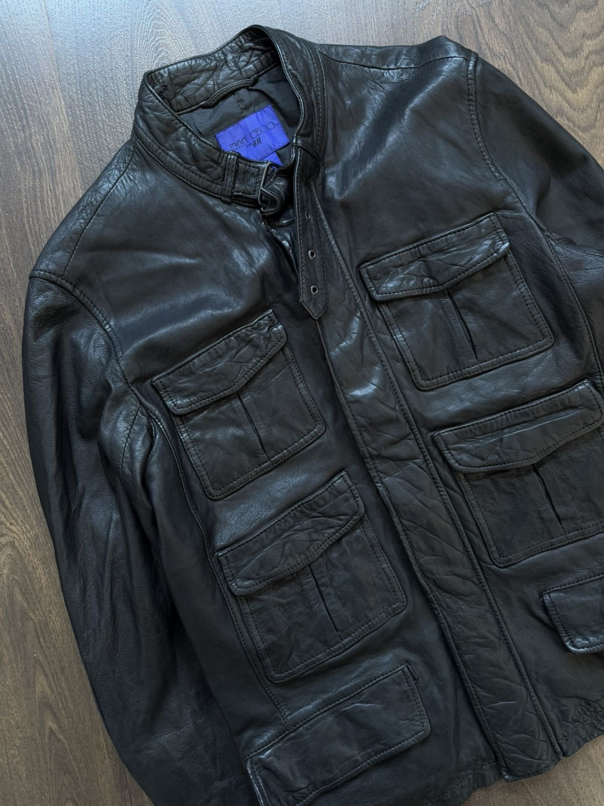 Jimmy Choo × Vintage Vintage Retro Leather Jacket Jimmy Choo x H&M Luxury S Size US S / EU 44-46 / 1 - 3 Thumbnail
