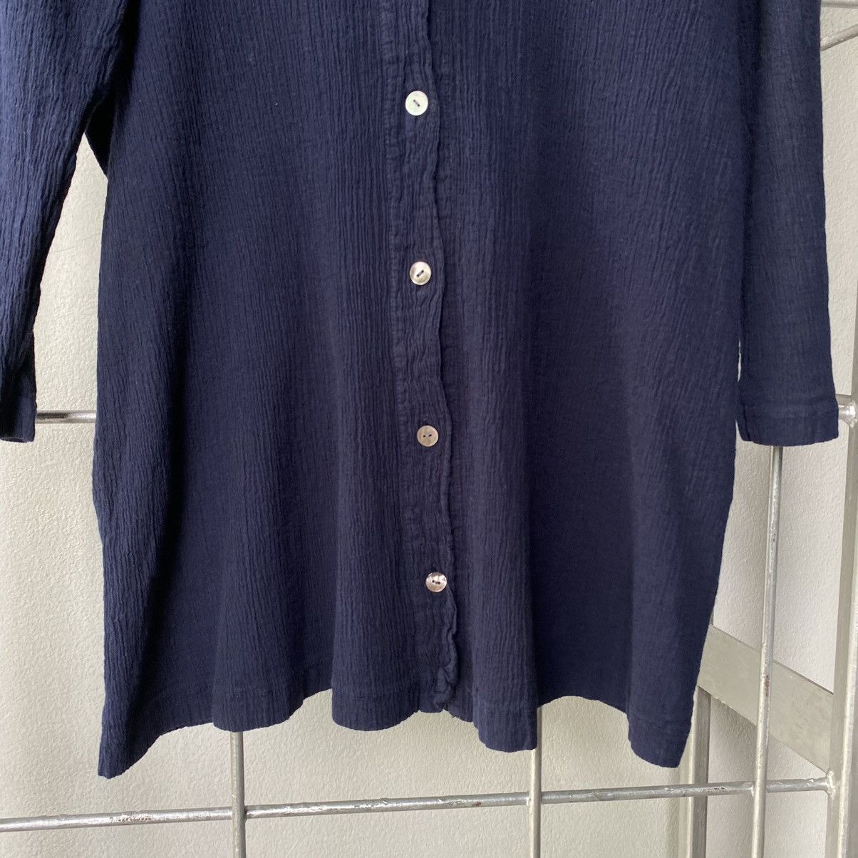 Tsumori Chisato Tsumori chisato Dark Blue Stretch Button-Up Shirt Size XS / US 0-2 / IT 36-38 - 4 Thumbnail