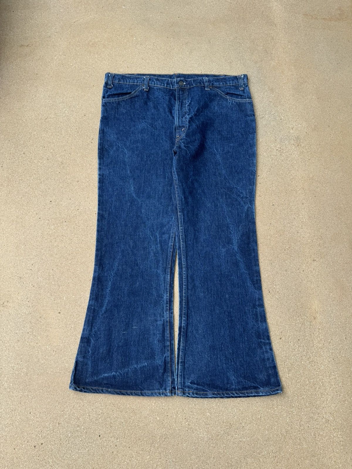 Vintage Vtg 70’s Levi’s 646 Orange Tab Bellbottom Flare Jeans 41x29 Size US 41 - 1 Thumbnail