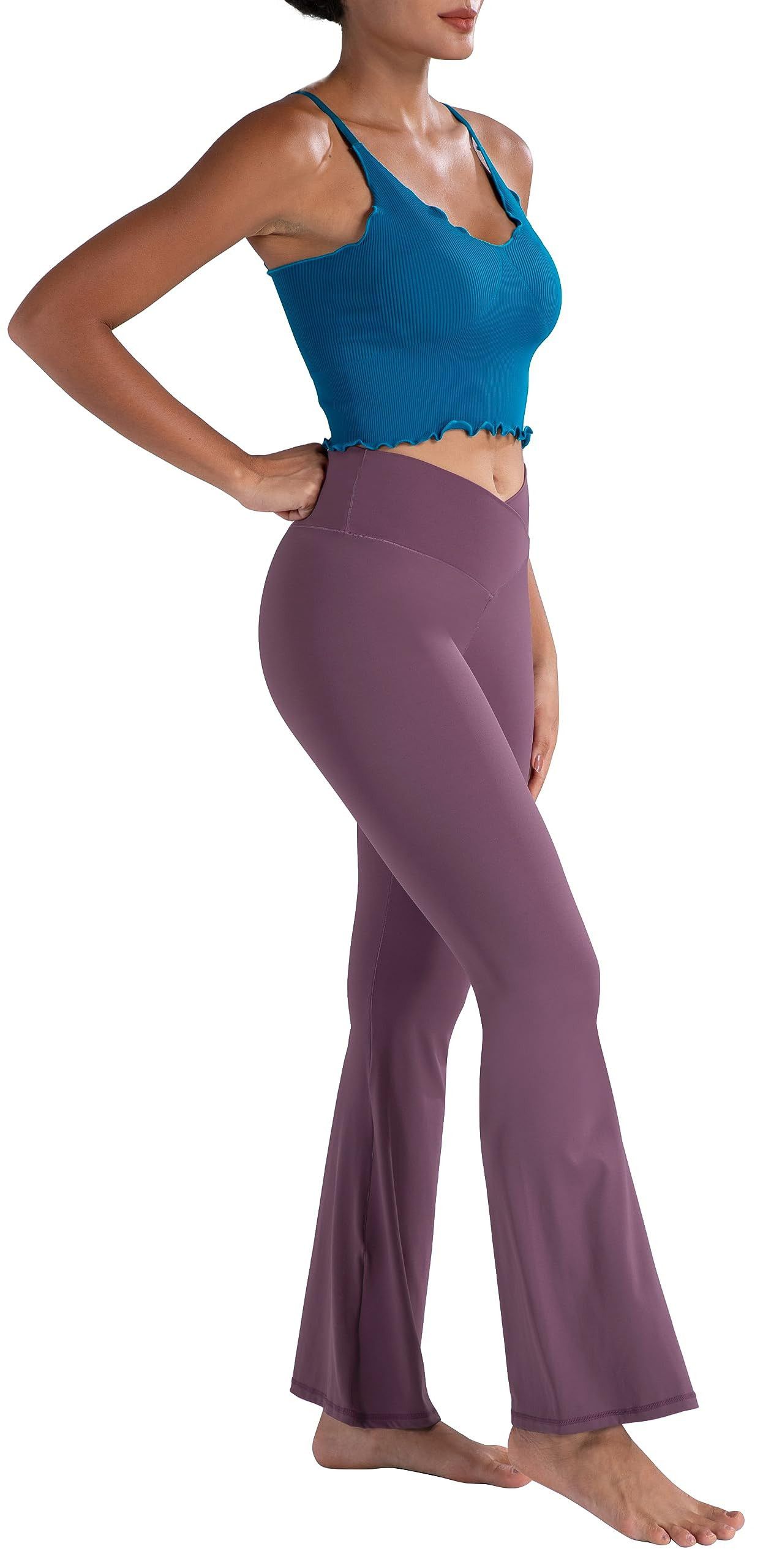 Other Flare Leggings, Crossover Yoga Pants with Tummy Control Size 33" - 3 Thumbnail