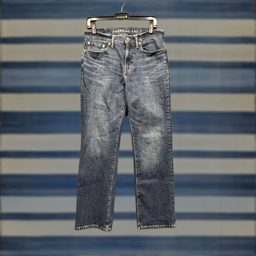 American Eagle Outfitters American Eagle Outfitters Jeans Mens 29x30 Bootcut Dark Wash Denim Blue 5-Pocket Regular Rise Mens Jeans Size US 29 - 1 Thumbnail