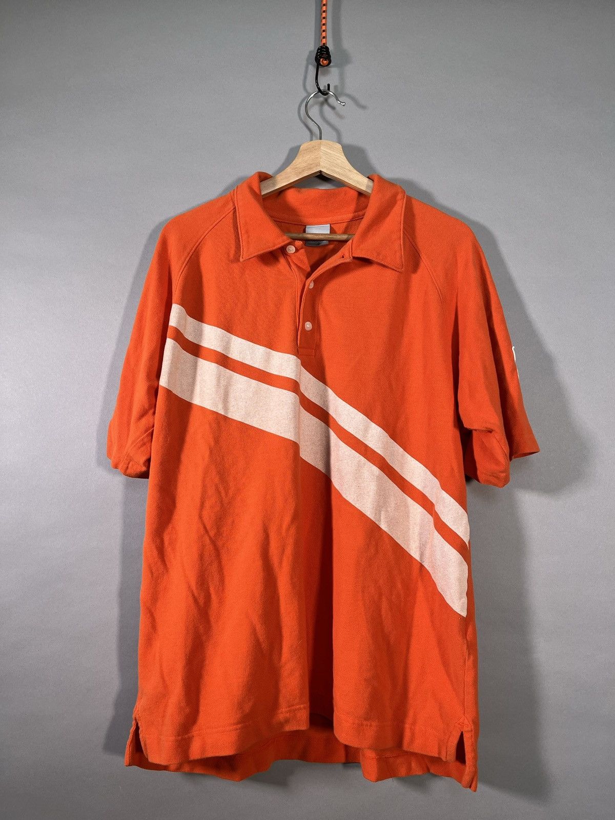 Nike × Vintage Y2K Nike Silver Tag Orange Polo Size US L / EU 52-54 / 3 - 2 Thumbnail