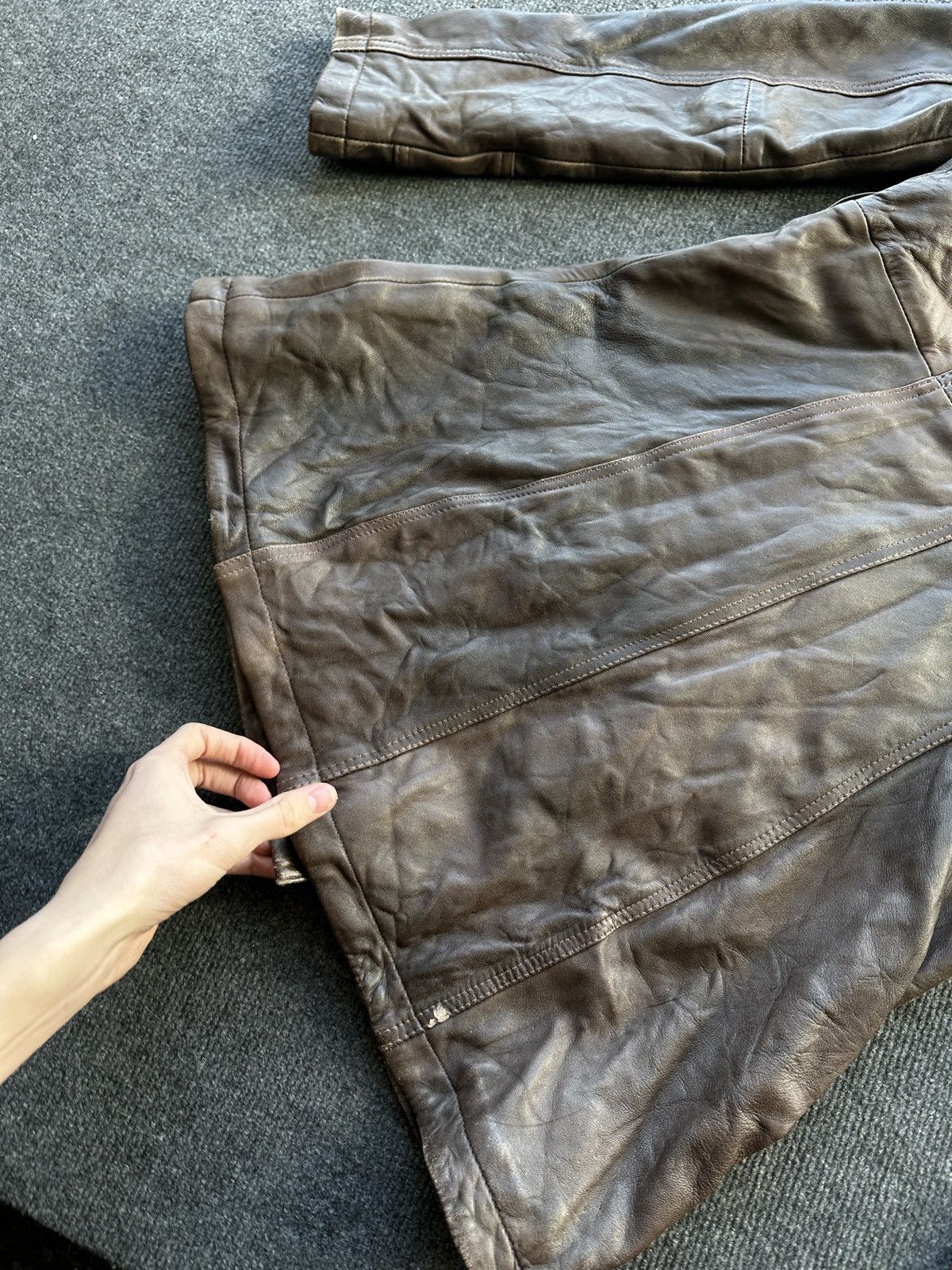 Other LEATHER TRENCH COAT 🚨 DARK BROWN LUXURY WOMEN SIZE S BUTTON Size S / US 4 / IT 40 - 14 Thumbnail