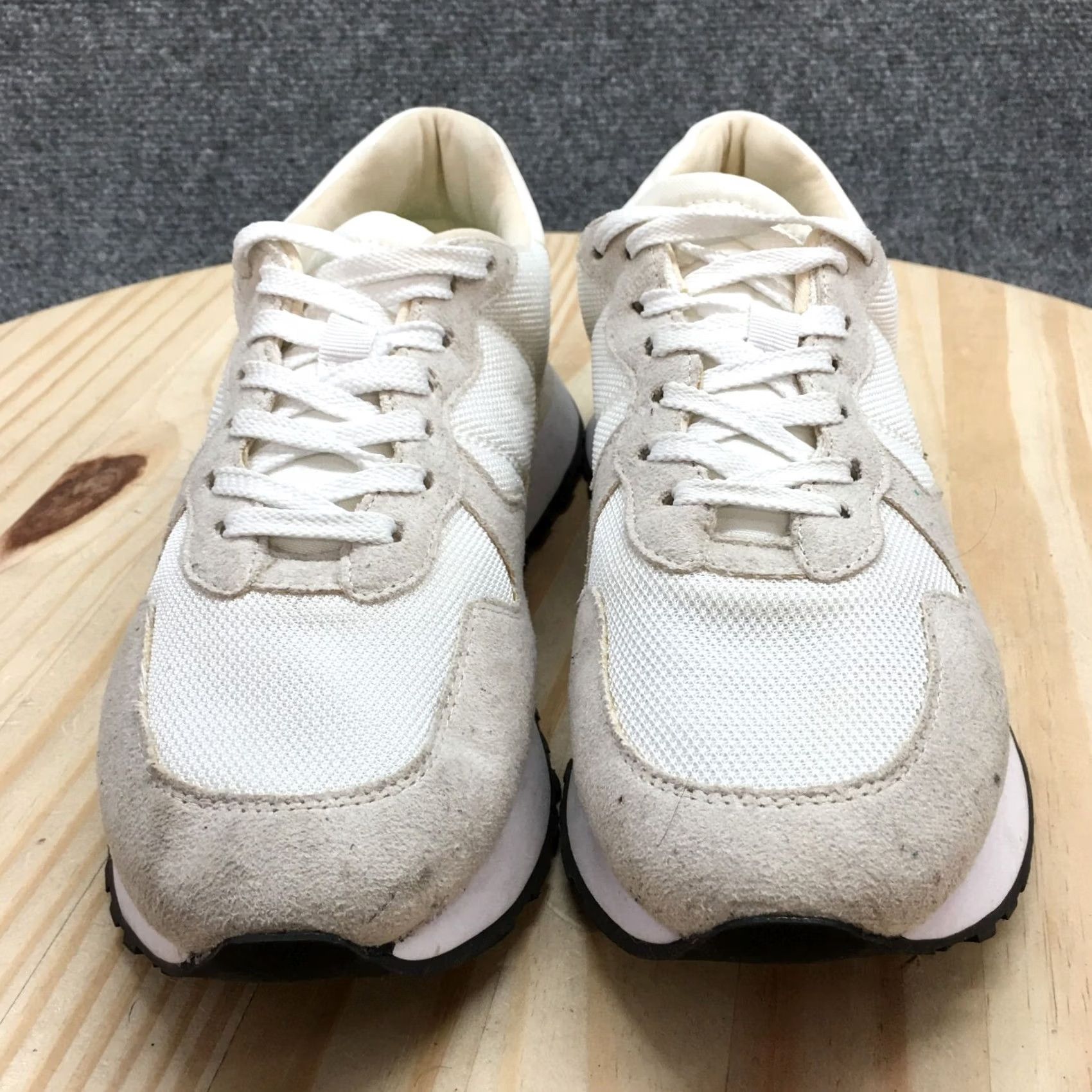 H&M H&M Sneaker Womens 9 White Walking Laced Up Round Toe Casual Comfort Suede Size US 9 / IT 39 - 4 Thumbnail