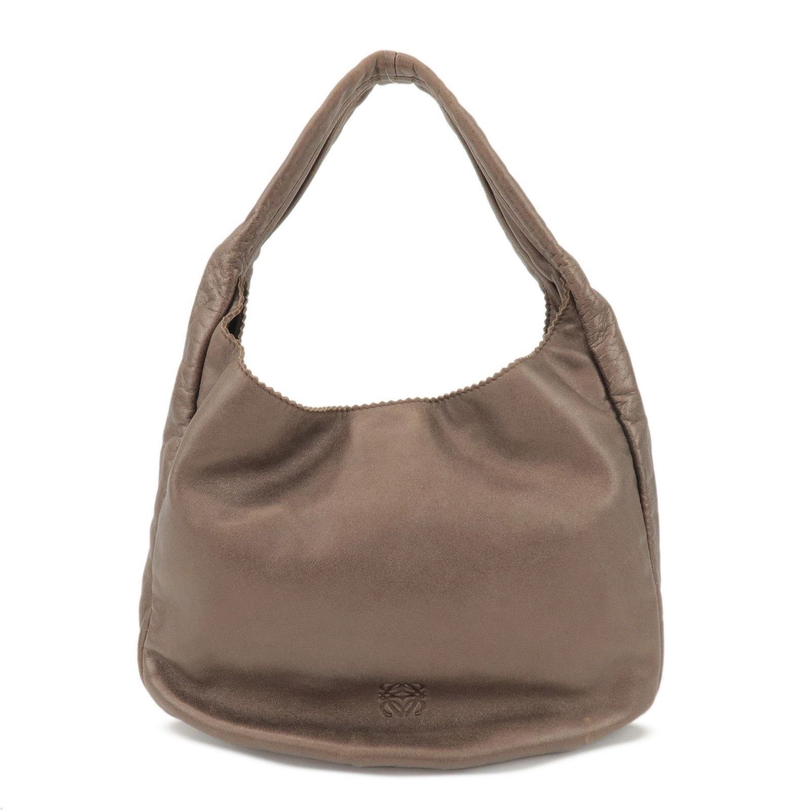 Loewe Loewe Anagram Leather Hobo Bag Brown Size ONE SIZE - 1 Thumbnail