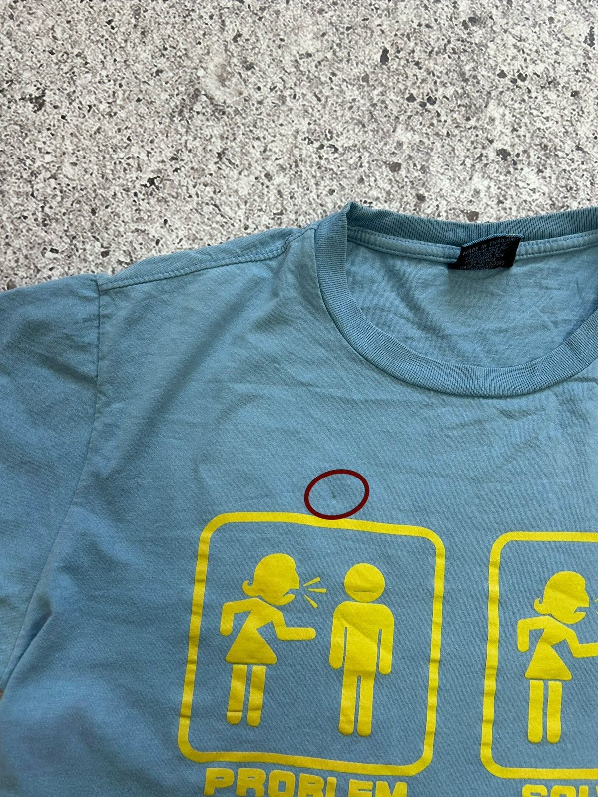 Vintage Vintage 90s T-Shirt Humor Tee Problem? Solved Music Size US L / EU 52-54 / 3 - 9 Thumbnail
