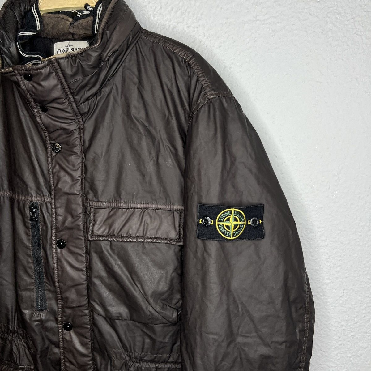 Stone Island Stone Island Vintage Mussola Gommata Jacket Brown 2012aw Size US XL / EU 56 / 4 - 4 Thumbnail