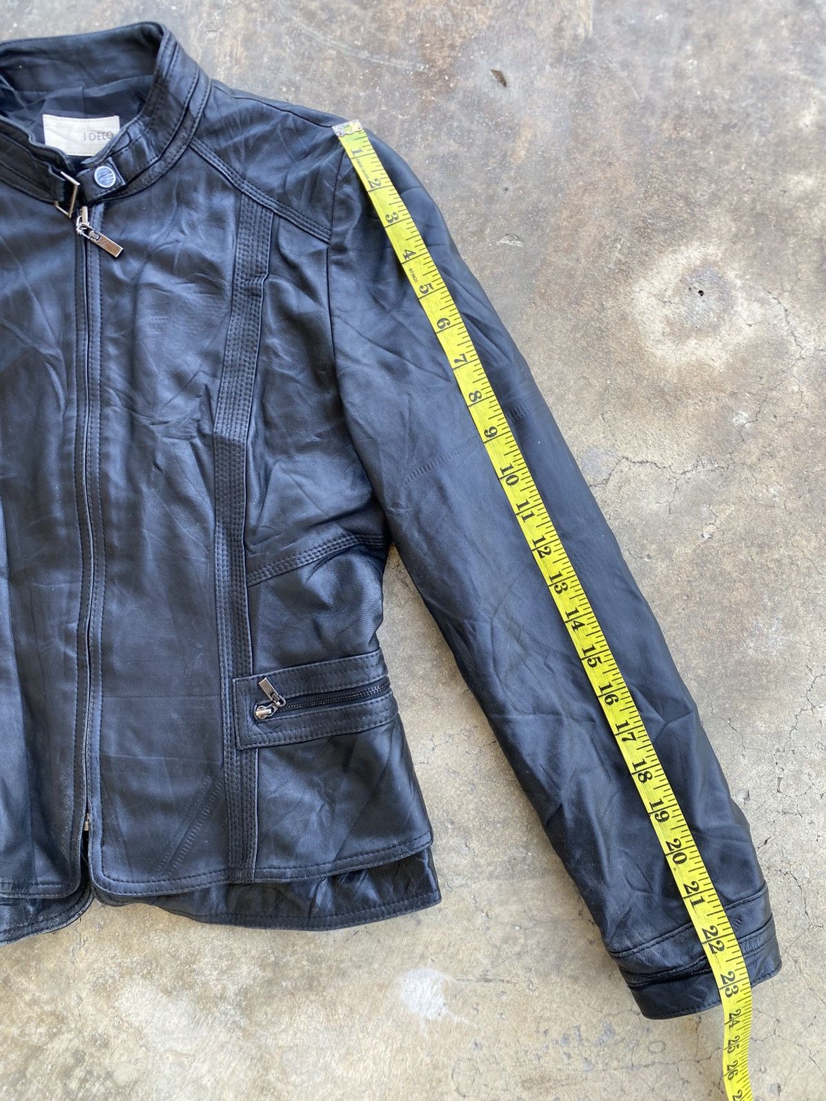 Genuine Leather Sheepskin Leather Crop Jacket Size M / US 6-8 / IT 42-44 - 13 Thumbnail