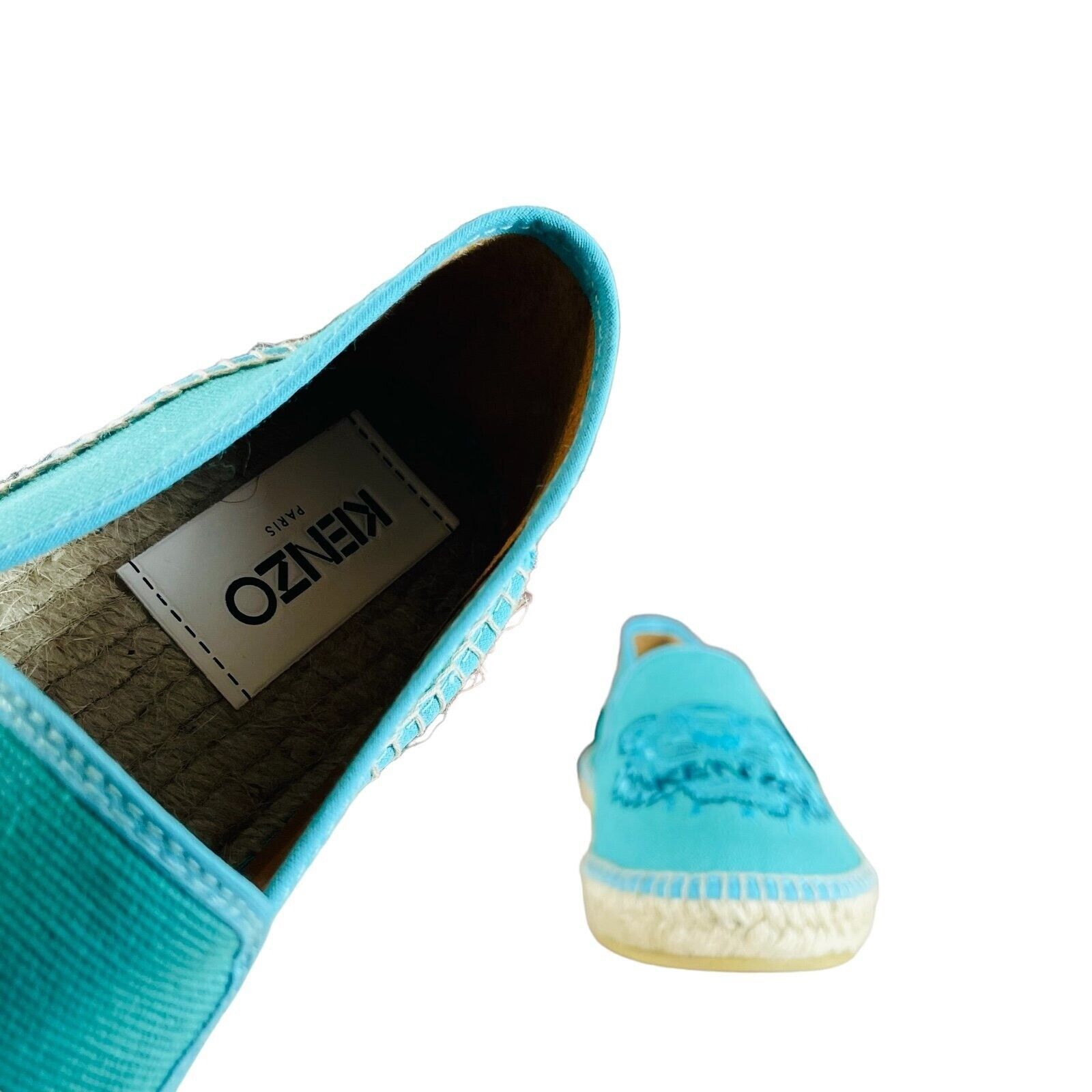 Kenzo Kenzo Logo Mint Tiger Canvas Espadrilles Size US 8 / EU 41 - 7 Thumbnail
