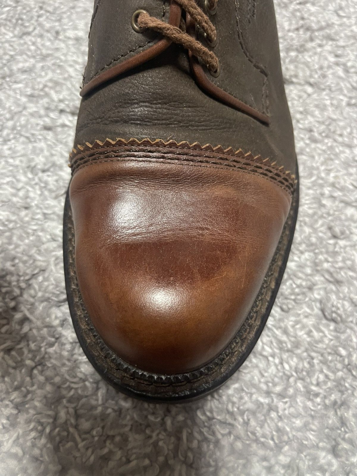 Camel Camel Vintage Leather Brown Casual Derby Boots Size US 8.5 / EU 41-42 - 8 Thumbnail