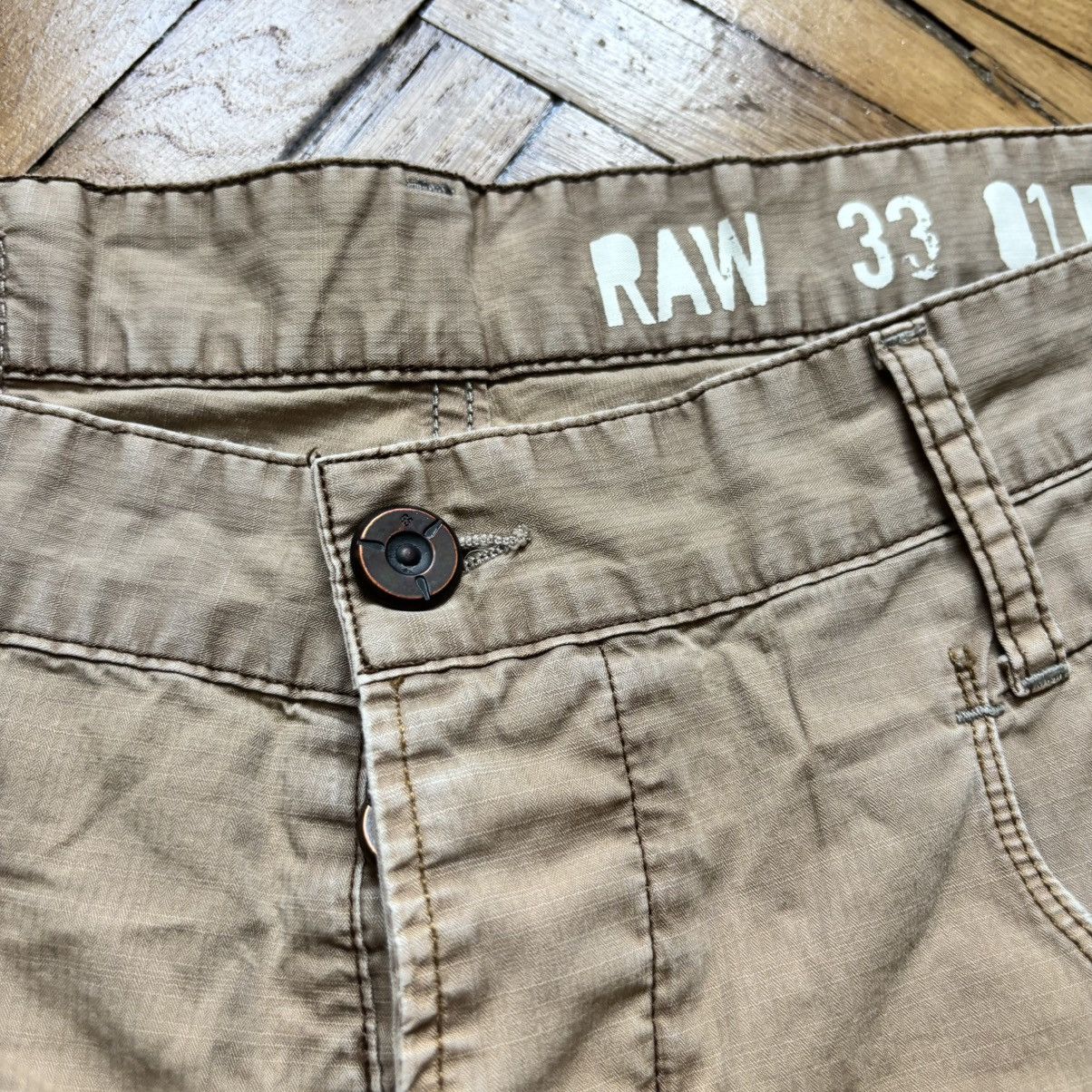 G-Star Mens Vintage G Star Raw Cargo Shorts rare army Y2K Size US 31 - 6 Thumbnail